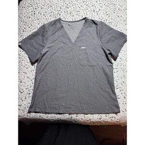 FIGS Scrubs Shirt Womens Size XXL Gray Short Sleeve